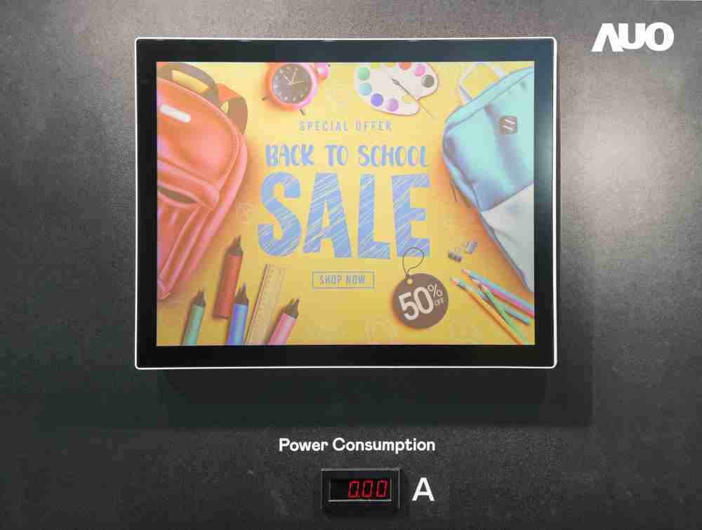 口袋牛店展示胆固醇液晶超低耗能户外全彩显示器，，ChLC（胆固醇液晶）以双稳态技术使静态显示零功耗，，，具省电、、、高彩度、、、环保的特性，，，，还整合软硬件系统解决方案，，可透过单一云端平台管理