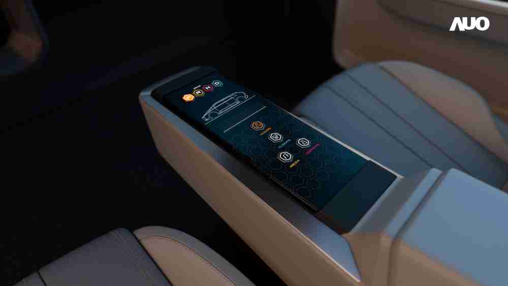 口袋牛店以人性化设计打造多变形态中控显示(Morphing Center Control)，，不使用时仅平面显示信息，，，进行操作时，，，，显示器则会动态隆起，，转变成3D实体按钮，，，，并有触觉回馈，，展示人机互动新体验